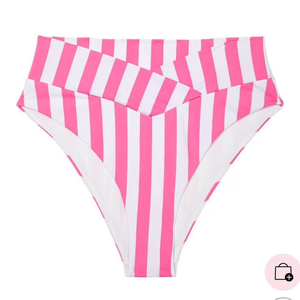 Victoria's Secret Pink and White Striped Bikini Bottom - Picture 3 of 8